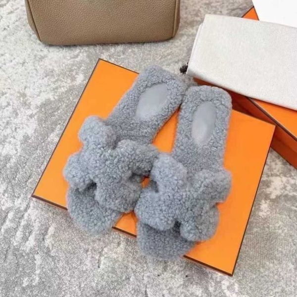 

dsigner her wear wool sandal designer daily winter furry oran of bear slipper shoes slippers 2023 autumn and teddy women's flat bottom