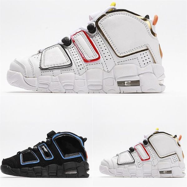 

pippen td kids basketball shoes roswell raygun more up tempo toddlers sneakers sports children boy girl trainers white team orange286h, Black