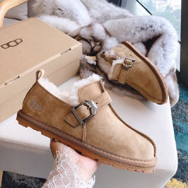 

designer boots paris luxury brand boot genuine leather warm boots ankle booties man woman winter full fur fluffy furry satin short sneakers, Black