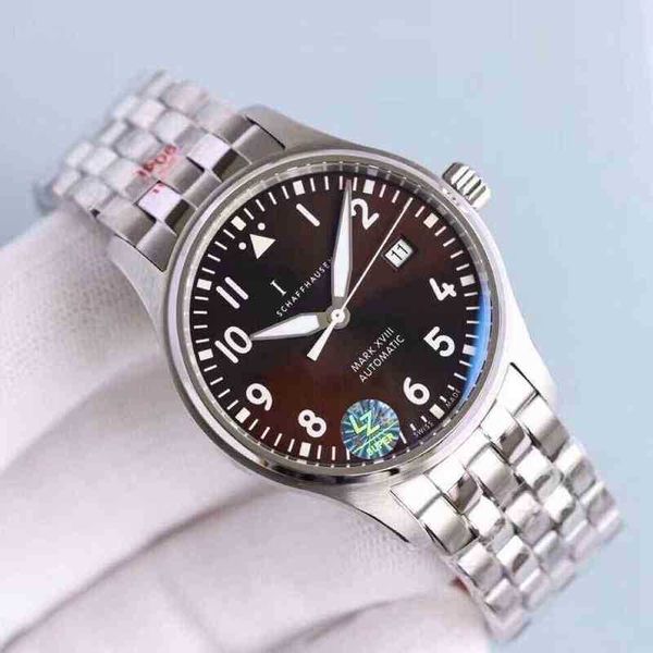 

luxury fashion watch for men's iw356502 portofino automatic black dial watch mechanics wristwatch pilot automatic mechanical waterproof, Slivery;golden