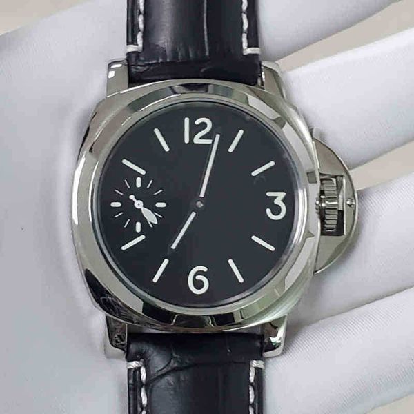 

aaaaa vswristwatches watches 316l staal bomax marina men 6497 manual winding 44mm sports case straight mineral glass lighting hands m3, Slivery;brown
