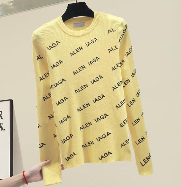 

23bb new women's sweaters o-neck fashion pullover loose jumper long sleeve knitwear women designer sweaters, White;black