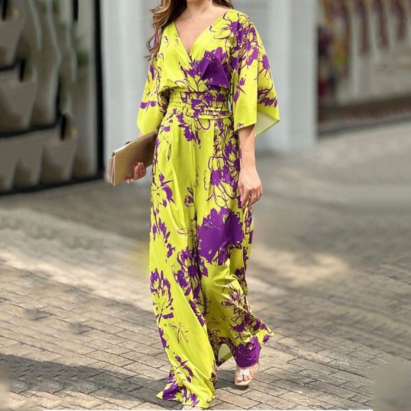 

women's jumpsuits rompers liyong women jumpsuit summer short bat sleeve v neck backless nipped waist loose wide legs casual pants rompe, Black;white