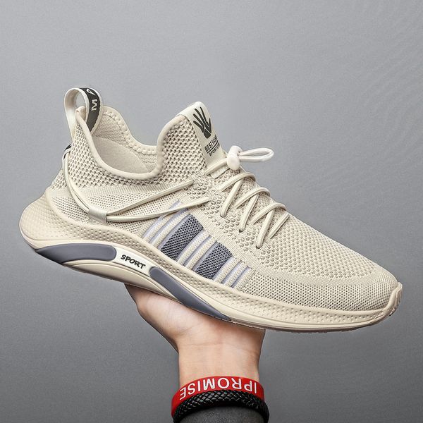 

mens running shoes black khaki breathable knit jogging breathable fashion men trainers sport shoe sneakers