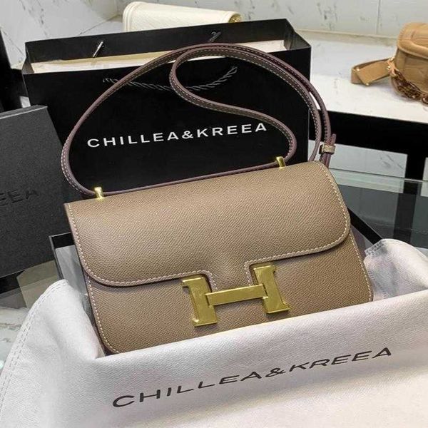 

designer herme bags constanc 2022 new fashion high sense tofu bag womens versatile one shoulder messenger h buckle kangkang nwyo