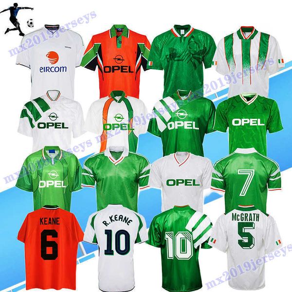 

2002 1994 keane retro soccer jersey 1990 1992 1996 1997 02 03 irelands away classic vintage irish mcgrath duff staunton houghton mcateer, Black;yellow