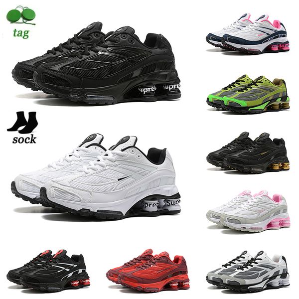 

2023 shox ride tl men women run shoes designer track runner sneakers with socks originals speed red medium olive triple black white pink
