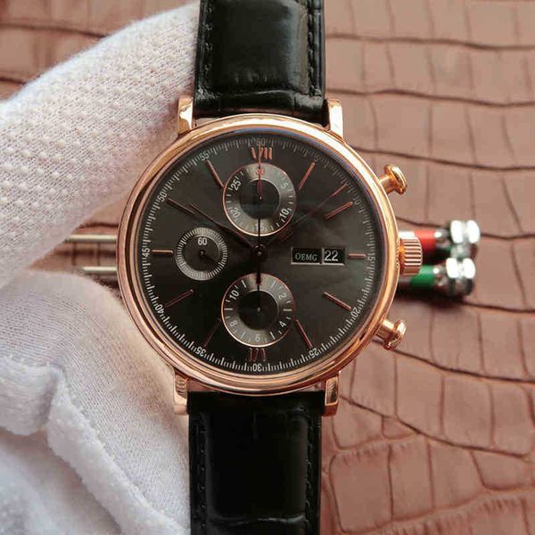 

designer luxury luxuy men's watches automatic mechanical men oemg iw391019 42mm crocodile skin strap replica d2p4, Slivery;golden