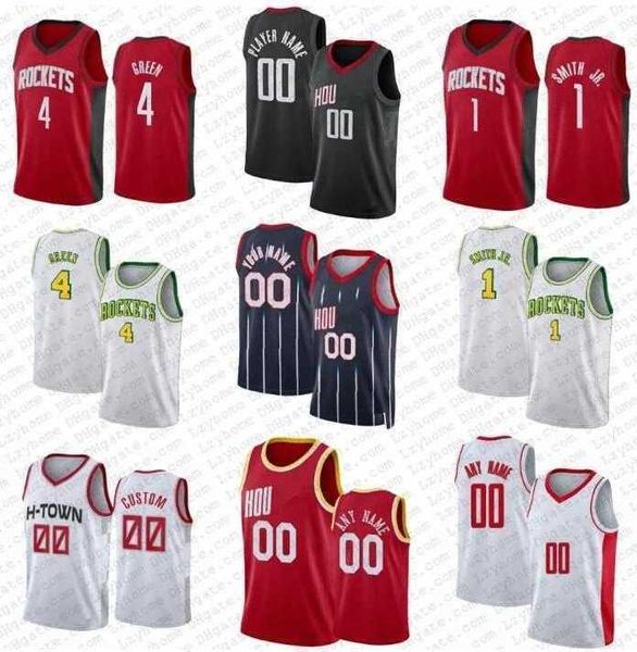 

mens womens youth houston''rockets''custom 6 kenyon martin jr. 8 jae'sean tate 9 josh chriser 25 garrison mathews 2, Black;red