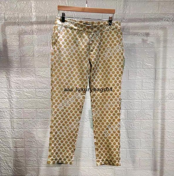 

20ss france latest spring summer fashion italy pant golden brown jacquard men women casual cotton baseball triangle pants blue anj, Black