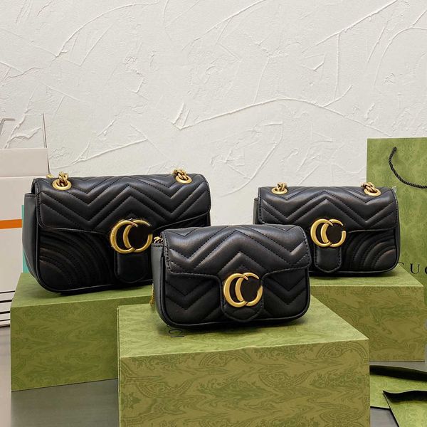 

designer bags handbag shopping bag women fashion marmont classic cross body luxuries genuine leather g with serial