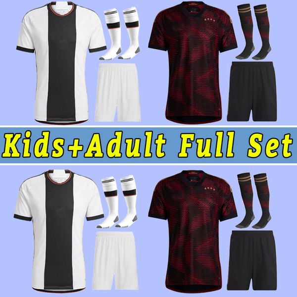 

2022 germanys hummels world soccer jerseys cup kroos gnabry werner draxler reus muller gotze shirt 22 23 full kit socks men kids child short, Black;yellow