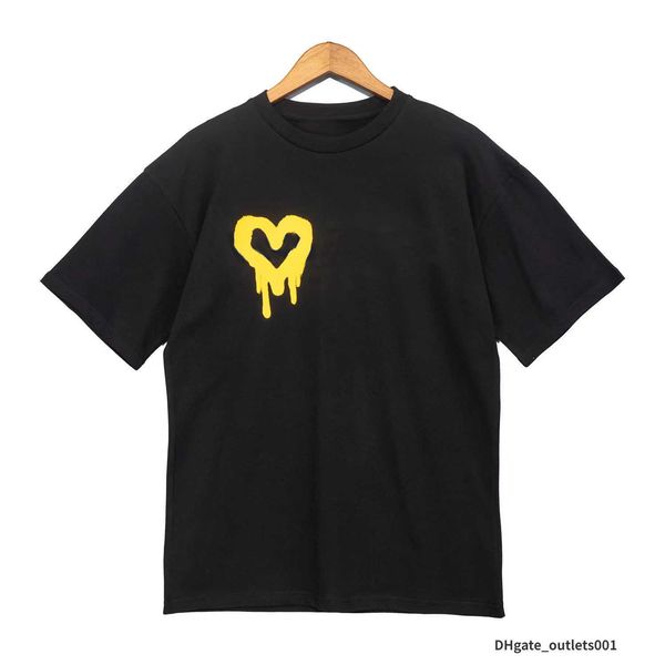 

high version men's and women's t-shirt palm 22ss back angel letter printing tid e hip-hop round neck short-sleeved tshirt fashion, White;black