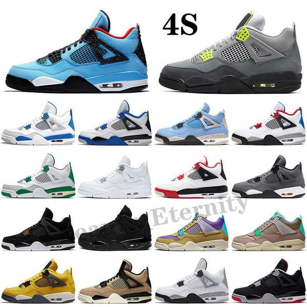 

university blue 4s 4 basketball shoes white oreo lightning bred black cat men designer sneakers shimmer paris pure money red thunder fire