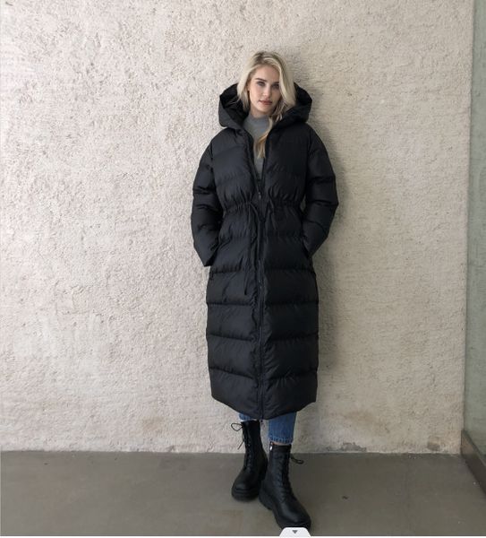 

women's down parkas women winter coat stylish thick warm parkas 221122, Black