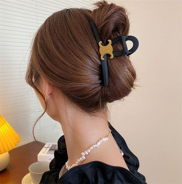 

ladies claw clamp luxury hair scrunchie designer headband fashion hair jaw clips brand clamps womens party accessories hair band, Slivery;golden