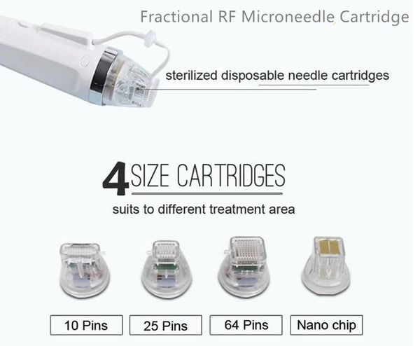 

accessories gold cartridge fractional rf microneedle 10/25/64/nano pin head microneedling micro needle machine cartridges tips skin lifting