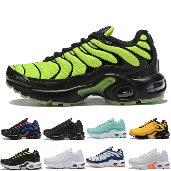 

2019 tn childrens athletic shoes kids boys basketball shoes child huarache legend blue sneakers size 28-35266h, Black