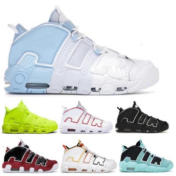 

scottie pippen basketball shoes uptempos men woman sneakers psychic blue sky light citron volt bred 2023 trainers