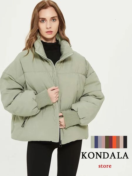 

women's jackets kondala autumn winter women thicken streetwear oversized parkas long batwing sleeve pockets fashion female coats 221122, Black;brown