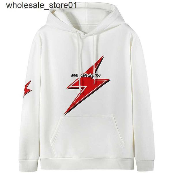 

men's hoodies sweatshirts asscs designer sweater men's hooded couple's pullover bottomed casual lightning letter printed fash, Black
