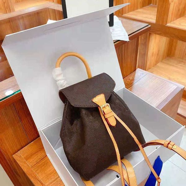 

classic luxury women backpacks students school bags designers string back packs with printed embossed flowers outdoor sports bag european