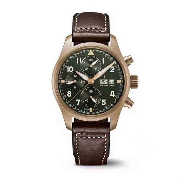 

designer watches for men i-wc mechanical wristwatch fjdu full leisure dial 6-pin business pilot complex function timing 1tb1, Slivery;black