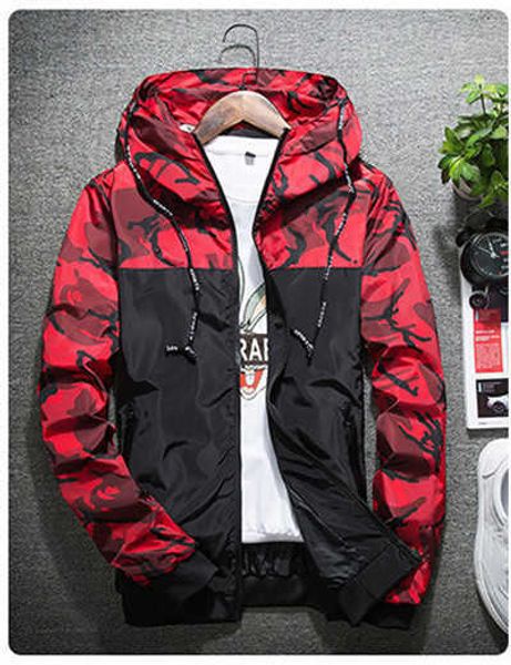 

autumn camouflage jackets men fashion printing hooded bomber coat slim fit male windbreaker casual clothing outerwear m-2xl, Black;brown