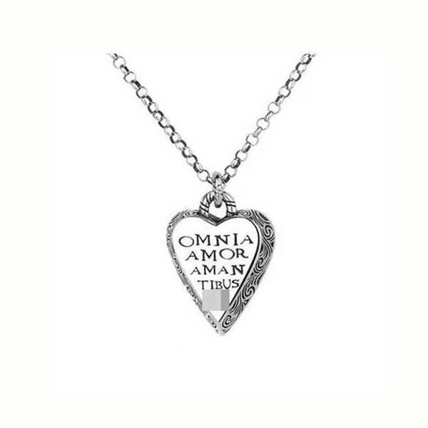 

10% off 2023 jewelry 2023gujia s925 sterling silver love necklace double g chaoren rattan heart pendant necklace ins the same style for love