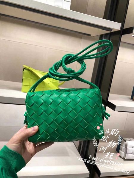 

designer bags leather bottegas bag woven venetas women's bag mini woven loop small square one shoulder crossbody camera p7at