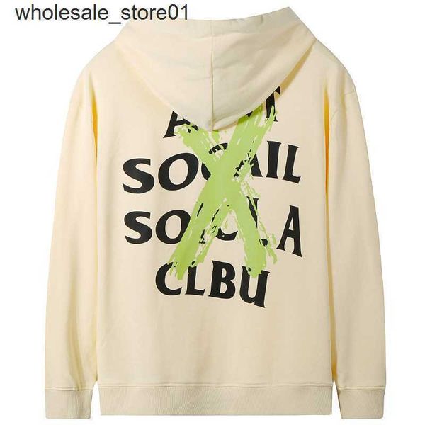

men's hoodies designer sweatshirts asscs fashion brand sweater men's casual loose long sleeve lover's streetwear hooded, Black