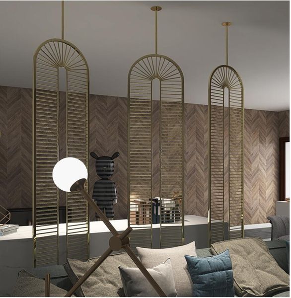 

rotatable hanging screens partition nordic decorative art iron art metal double-sided living room dividers porch modern simple luxury