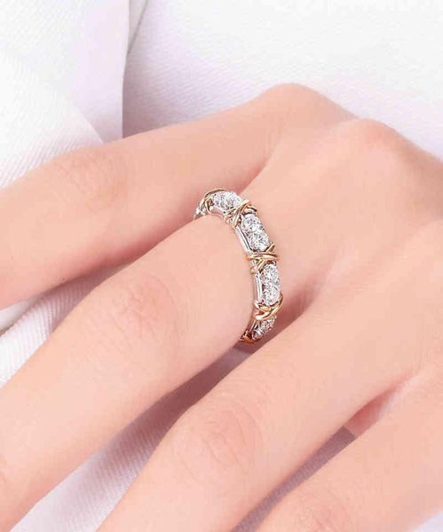 

california jewelry star same cross xo shape diamond ring women039s 18k rose gold super amphibole ring personality 20225663513, Silver