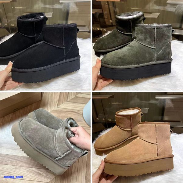 

mens australia bow u snowshoes high women snow boots soft comfortable sheepskin keep warm plush outdoor boot with card dustbag beautiful gif