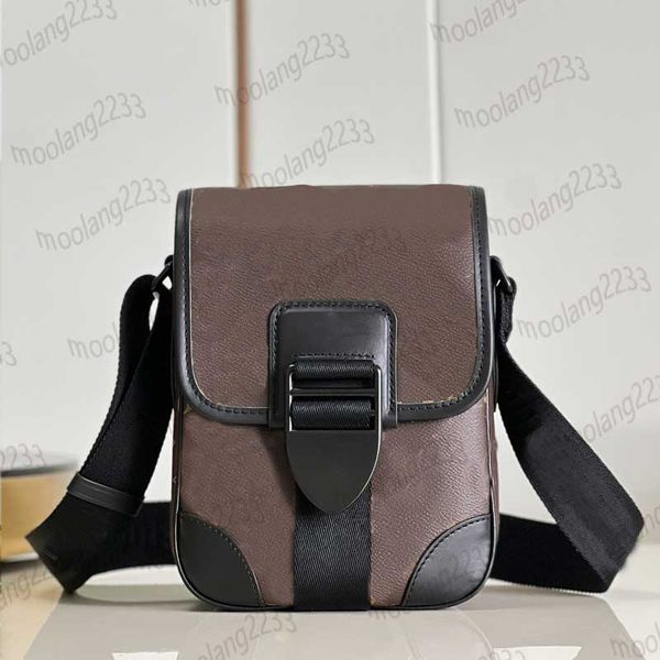 

m46442 designer bags for men new 5a high-end luxury messenger pm bag fashion carry mini shoulder handbag black brown canvas cross body cover