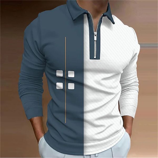 

mens polos european and american style golf long sleeve autumn polo shirt quickdrying sweatabsorbent trend brand coat 221121, White;black