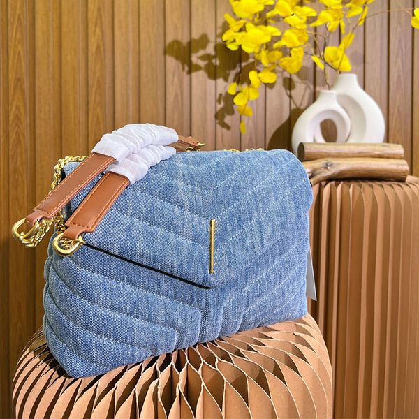 

cowboy postman bag chain underarm handbag jeans camera bags messenger handbags purse denim canvas material flip wallet shoulder back purse