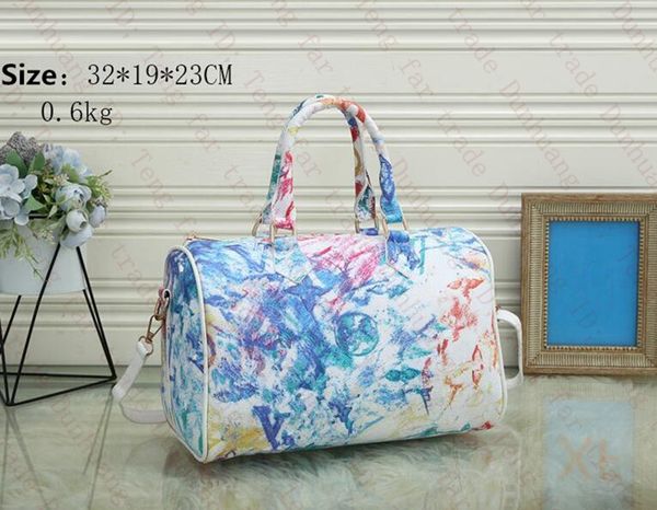 

women messenger shoulder bags luxurys designers pillow bag fashion brown flower leather woman lady totes classic handbag purse speedy with k