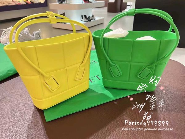

luxury designer bags bottegas leather venetas handbag woman's new rubber vegetable basket mini portable tote bag shoulderbags crossbody