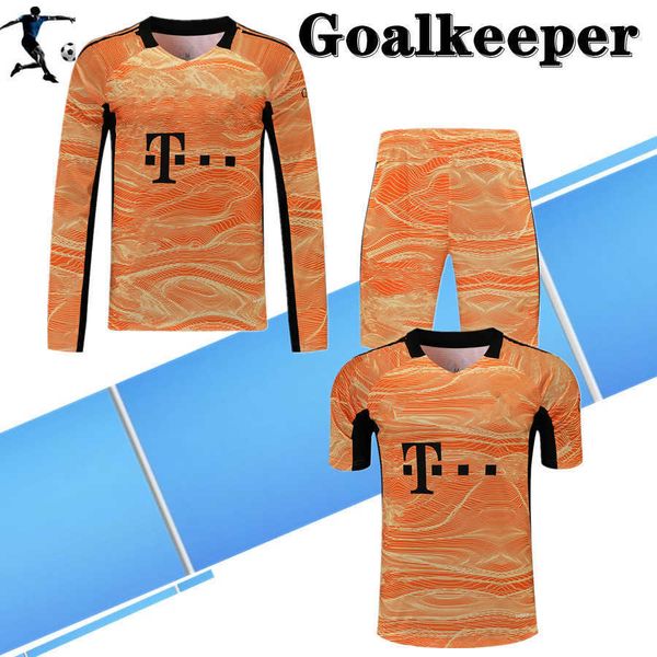 

goalkeeper full 21 22 lewandowski soccer jerseys maillot pavard dajaku 2021 2022 ba ern football shirt men kits camiseta, Black;yellow