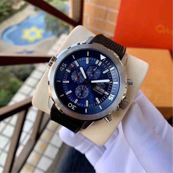 

men watchs i-wc timepiece designer luxury vk watches ocean multifunctional men timing movement mechanics watch wristwatch xiaowan x333, Slivery;black