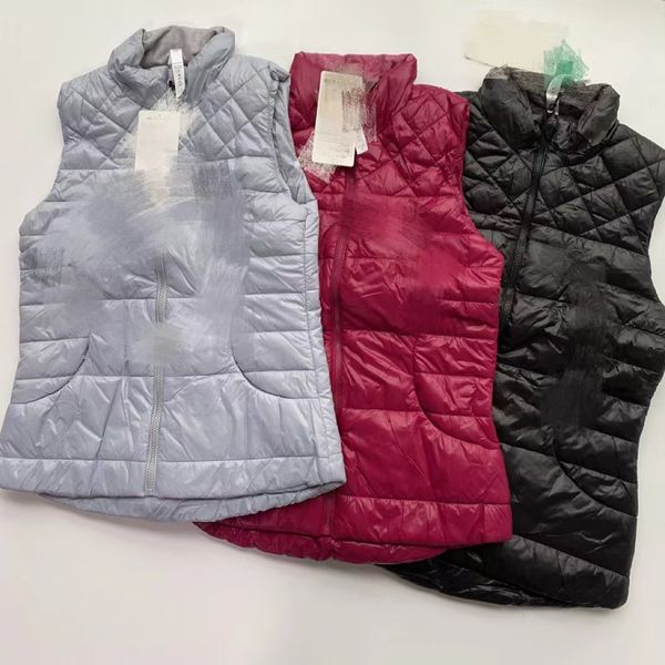 

lu womens outerwear and coats ladys vests yoga jacket sports winter waterproot top, Black;white