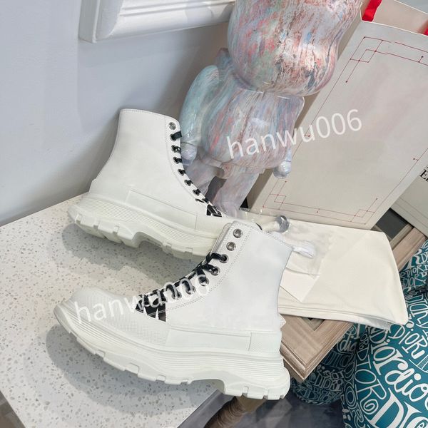 

2023 men women boots smooth leather oxford winter shoes ankle half black white mens fashion platform snow booties xy220403