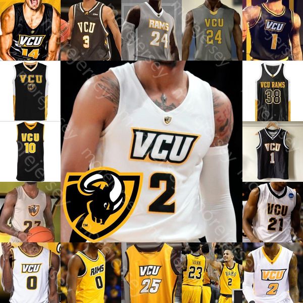 

custom vcu basketball jersey ncaa college de'riante jenkins marcus evans marcus santos-silva issac vann corey douglas mike'l simms, Black;red