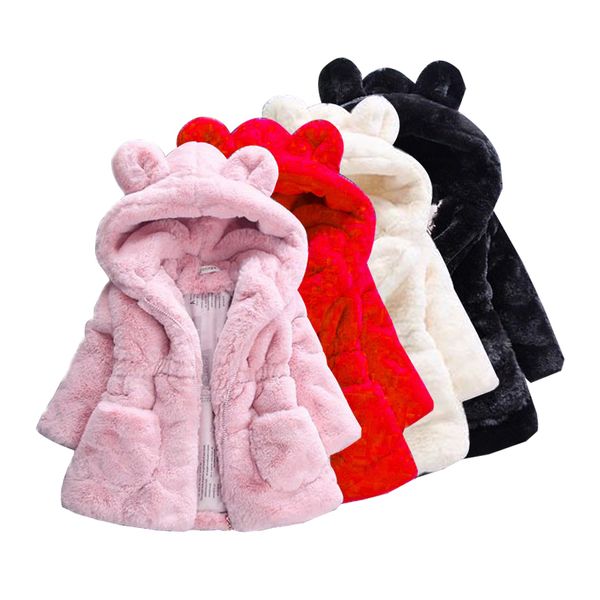 

jackets kids girls children autumn and winter faux fur jacket coat for 24m8t years old 221121, Blue;gray