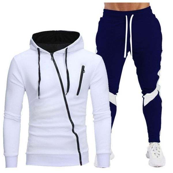 

men's hoodies sweatshirts autumn and winter men's casual suit zipper hooded padded color blocking outdoor casual sportswear 221122, Black