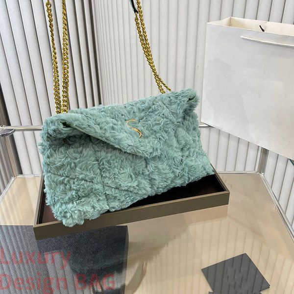 

totes ysbag lambswool cloud bag winter plush tote bag women designer bags gold chain underarm handbag crossbody bags purse 221122