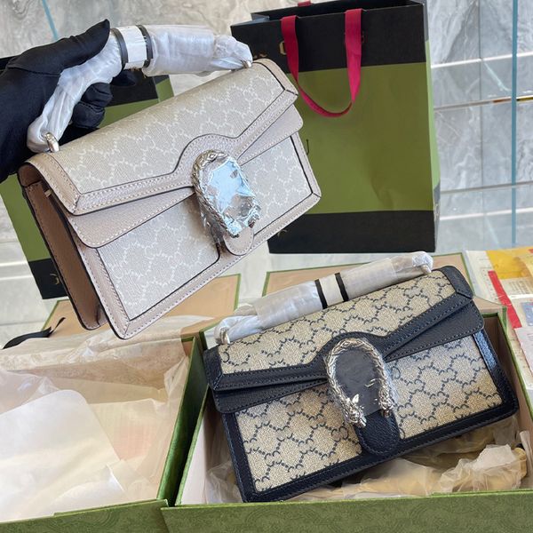 

9a quality luxury designer dionysus shoulder bag cowhide real leather women fashion silver chain ladies crossbody tote handbag black white b