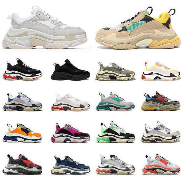

casual shoes dad shoe sneakers mens trainers triple s designer platform triples black white grey jogiing walking tennis men women