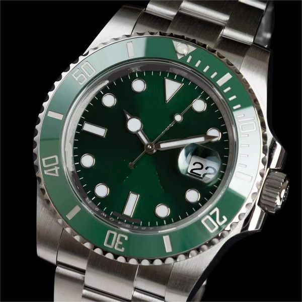 

u1factory water ghost mens watches green dial ceramic bezel stainless steel 41mm marin luxury watch for men diving wristwatch, Slivery;brown